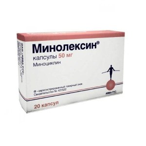 Minolexin 50 mg 20 capsules